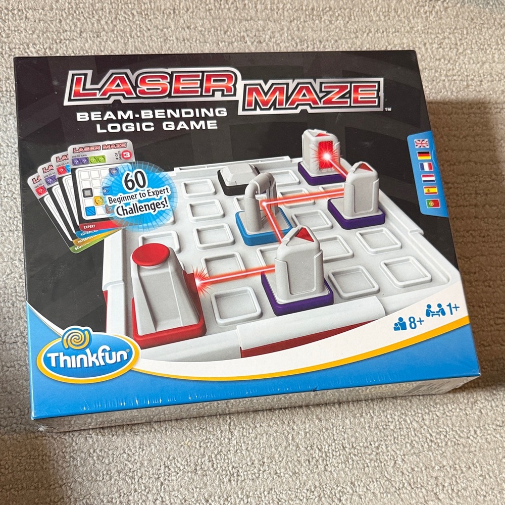 ThinkFun Laser Maze Logic Game - White with Red & Blue Accents- Unopened